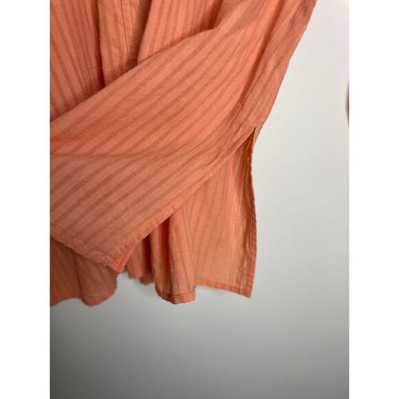 J. Jill Tunic Top XS Orange Button Up Modest Long Sleeve Minimalist - Picture 5 of 8